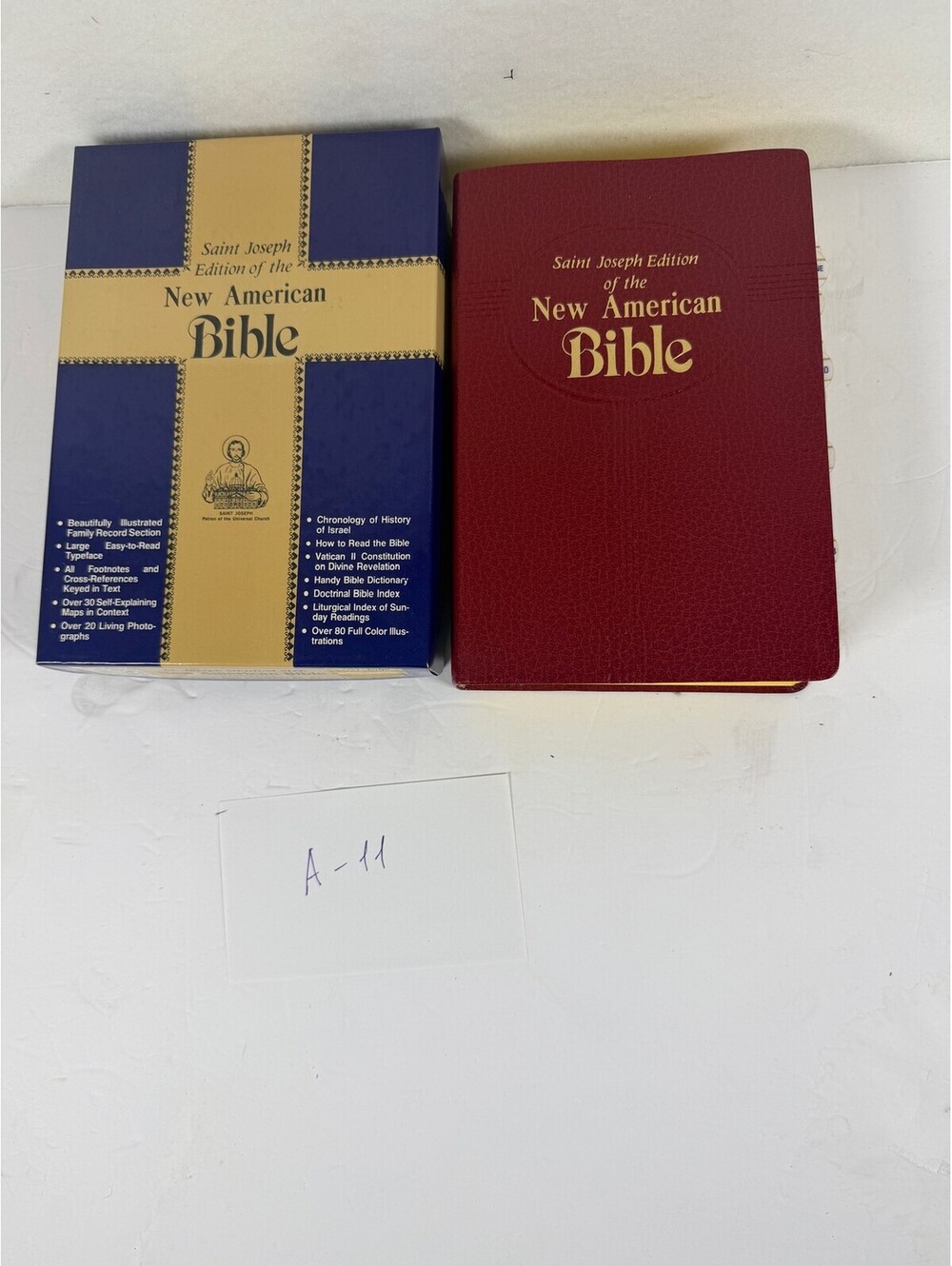 Saint Joseph Edition New American Bible Red Leatherette Boxed A-11